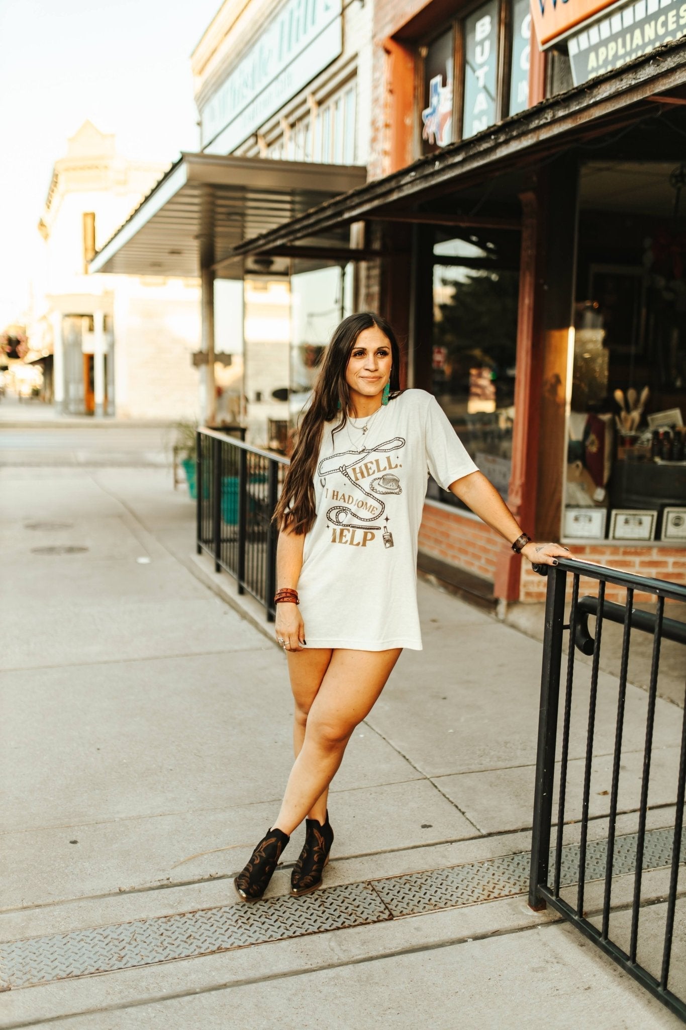 Wild Junkie Hell I Had Some Help Graphic Tee — lifestyle worn / used context