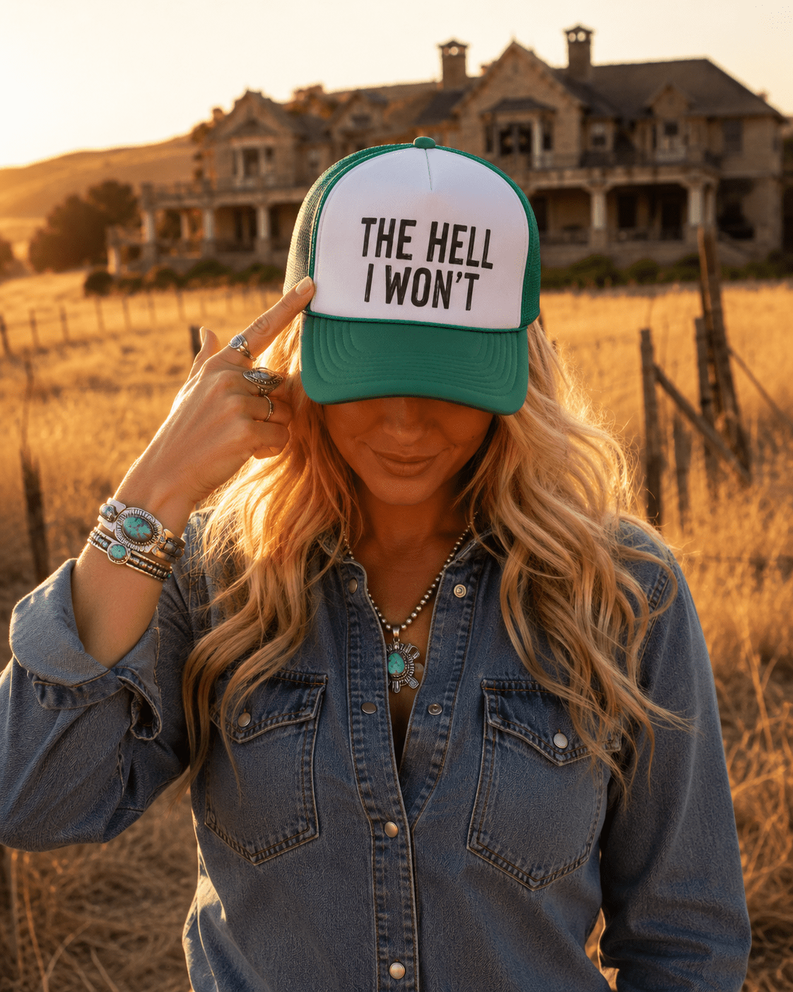 Wild Junkie Hell I Won't Trucker Hat — lifestyle context