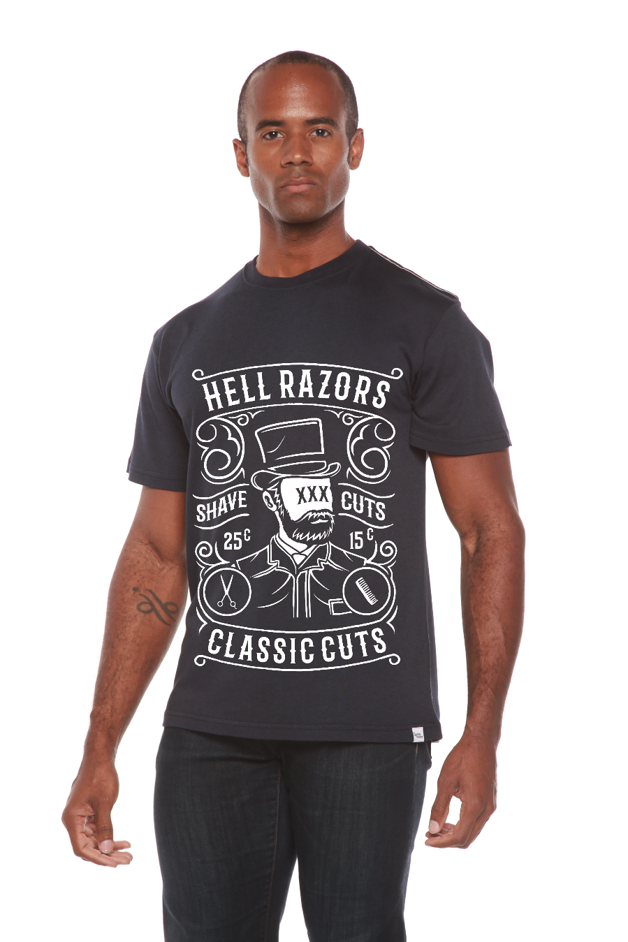 Spun Bamboo Hell Razors Men's Bamboo Viscose/Organic Cotton Short Sleeve Graphic T-Shirt — main product shot