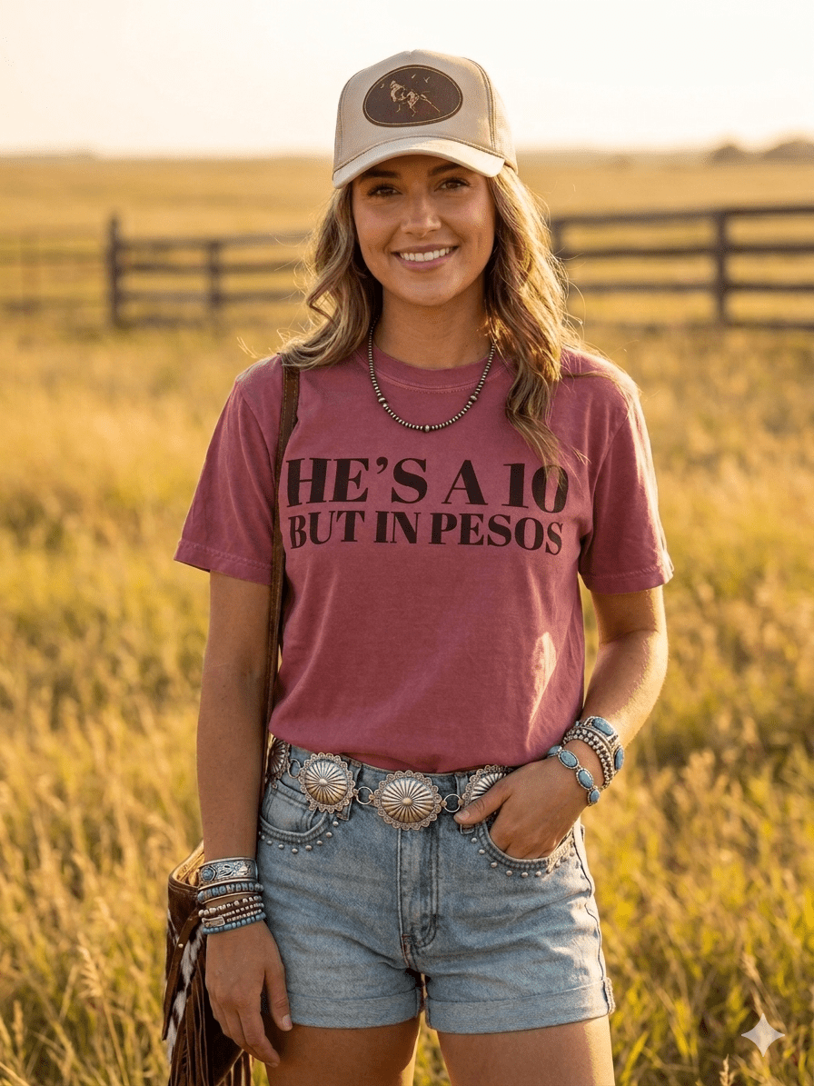 Wild Junkie He's A 10 But In Pesos Graphic Tee — main product shot
