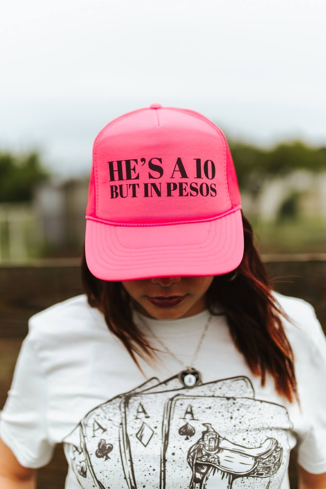 Wild Junkie He's A 10 But In Pesos Trucker Hat — hats category context