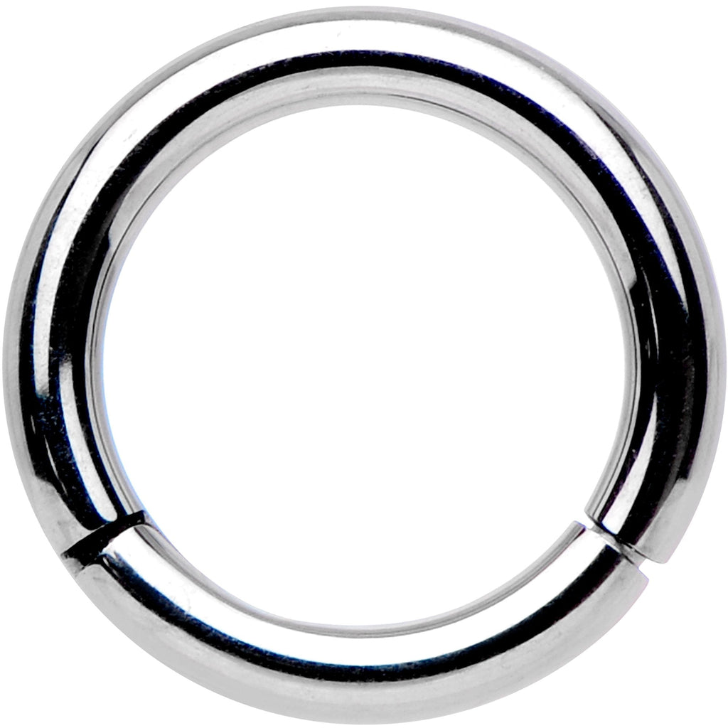 BodyCandy 16G 1/4 Solid G23 Implant Grade Titanium Hinged Segment Ring — main product shot