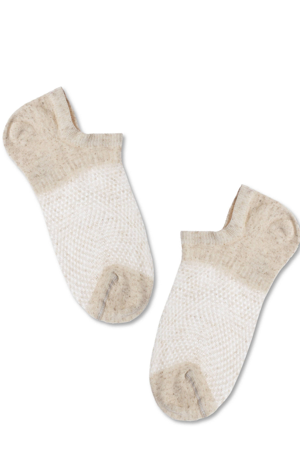 TheRanok.com Linen Ankle Socks Conte Active - 251 Openwork “Mesh” Pattern — detail close-up