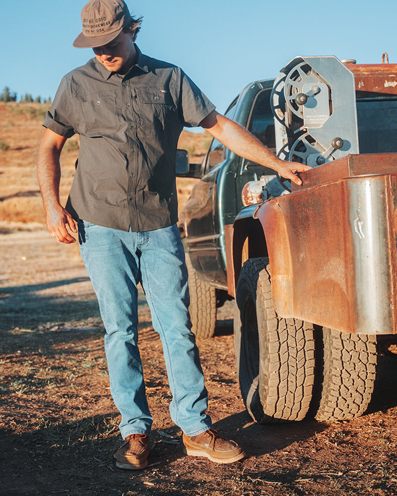 Off The Grid Surplus Hideout Denim Standard Fit - Vintage Wash — detail close-up