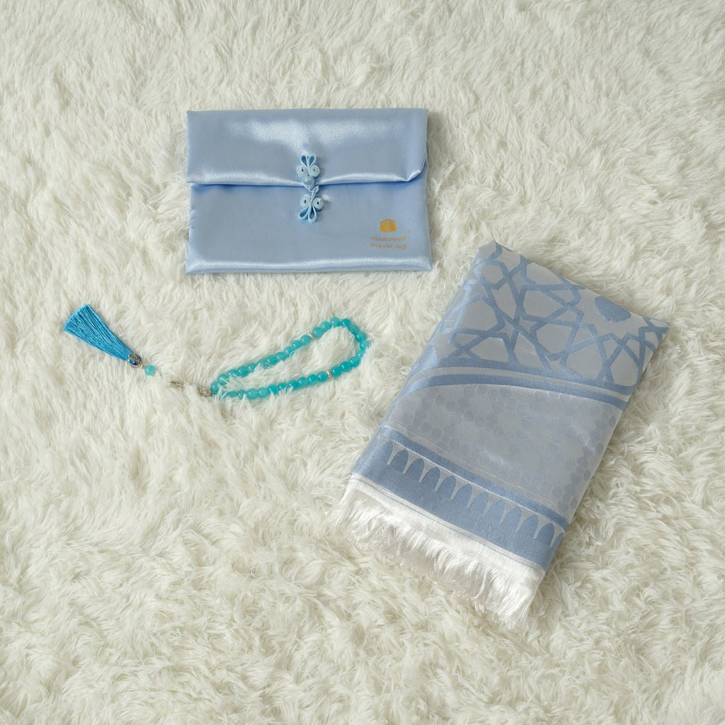 Mariam's Collection High-End Eco-Friendly New Luxury Prayer Mat and Tasbeeh Set(MR067) — detail shot 6