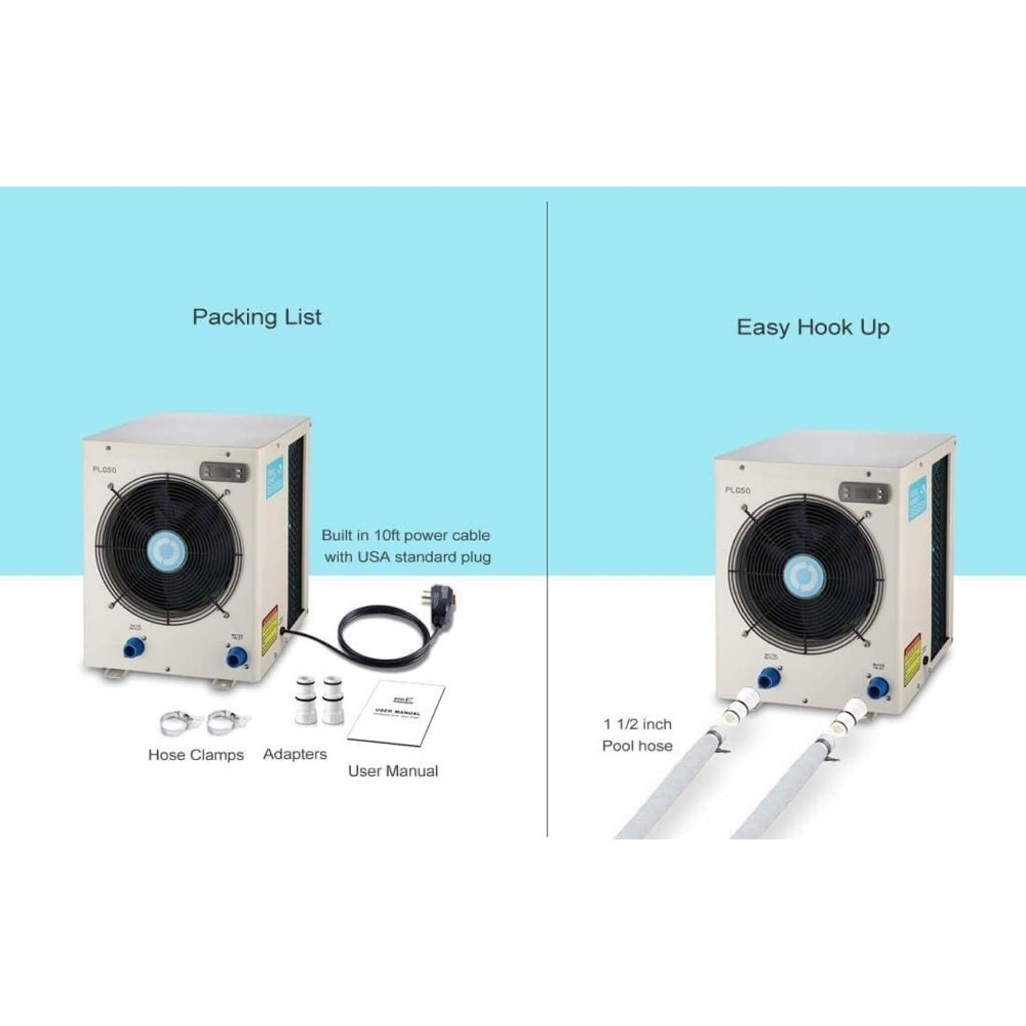 High-Output 4K Gallons Electric Swimming Pool Heater Pump For Above And Inground Pools (SAK51482) – SAKSBY WHOLESALE, view 5