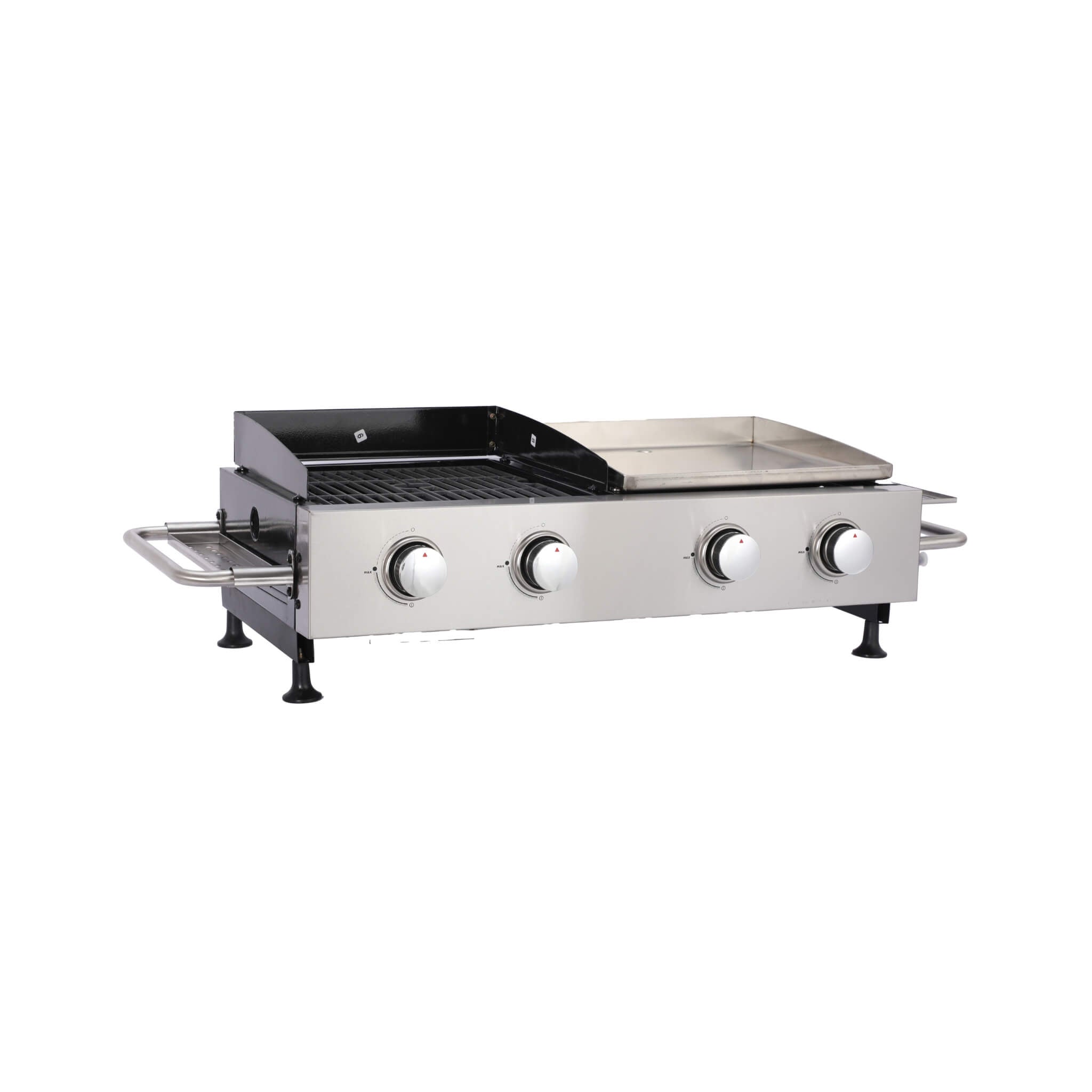 High Temperature 40K BTU 2-Burner Stainless Steel Plancha Combo Gas Grill (SAK71285) – SAKSBY WHOLESALE, view 3