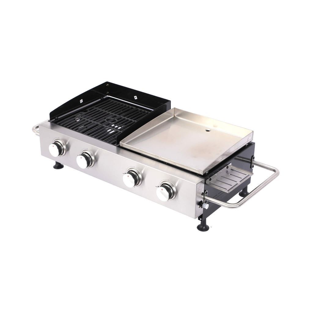 High Temperature 40K BTU 2-Burner Stainless Steel Plancha Combo Gas Grill (SAK71285) – SAKSBY WHOLESALE, view 7
