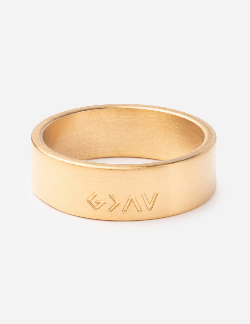 Elevated Faith Highs and Lows Matte Gold Ring — main product shot