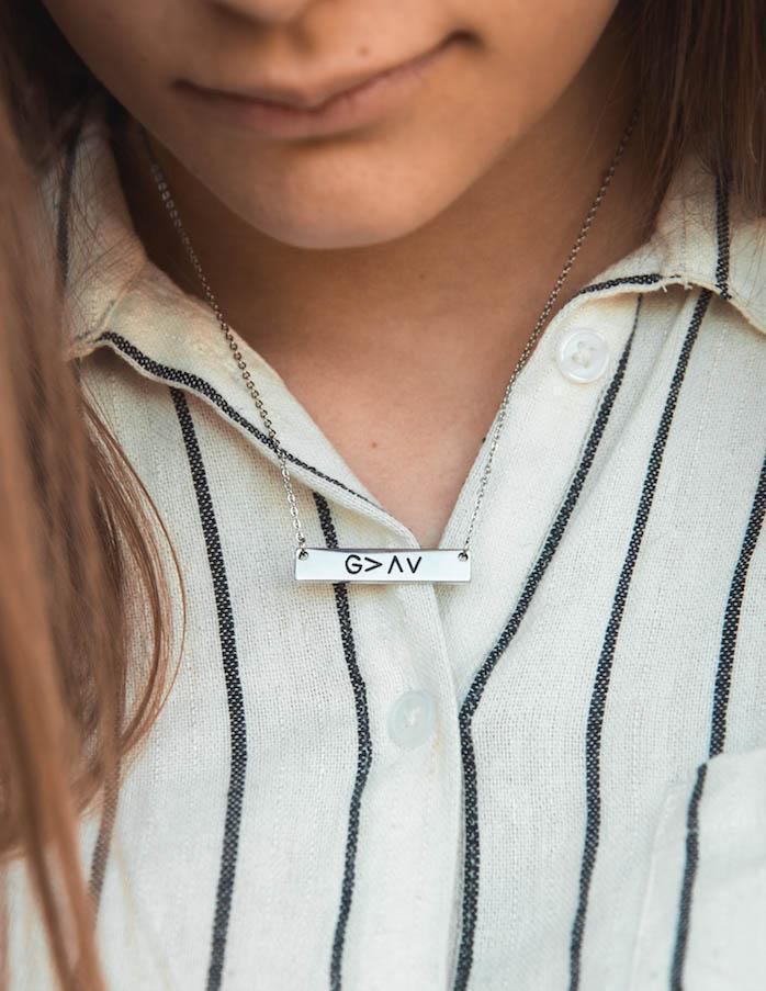 Elevated Faith Highs and Lows Necklace — detail close-up