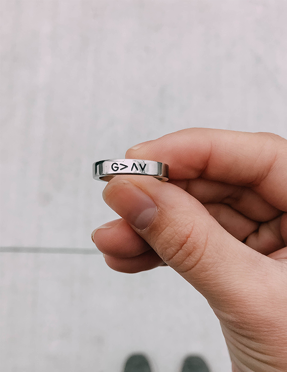 Elevated Faith Highs and Lows Ring — lifestyle context