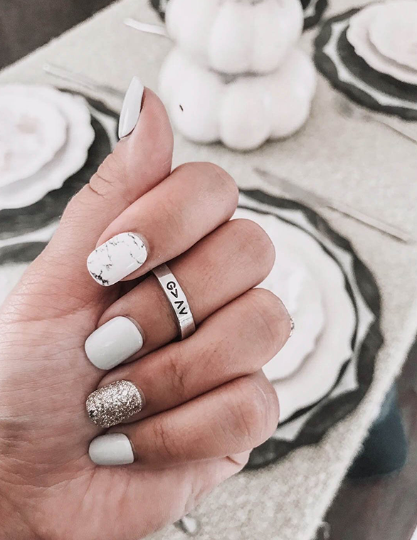 Elevated Faith Highs and Lows Ring — detail close-up