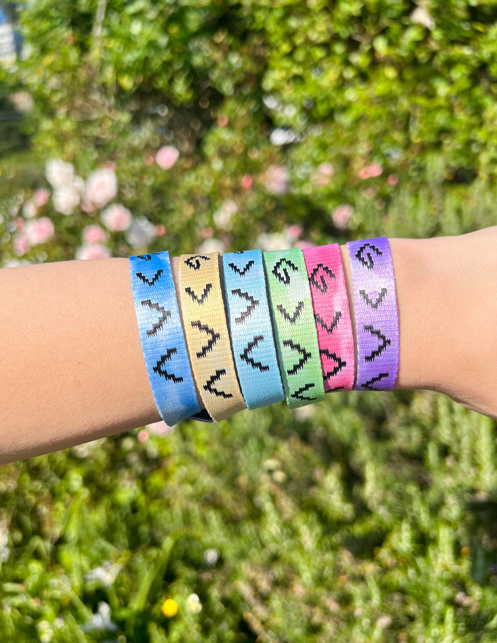 Elevated Faith Highs and Lows Tie-Dye Bracelet Pack — side view