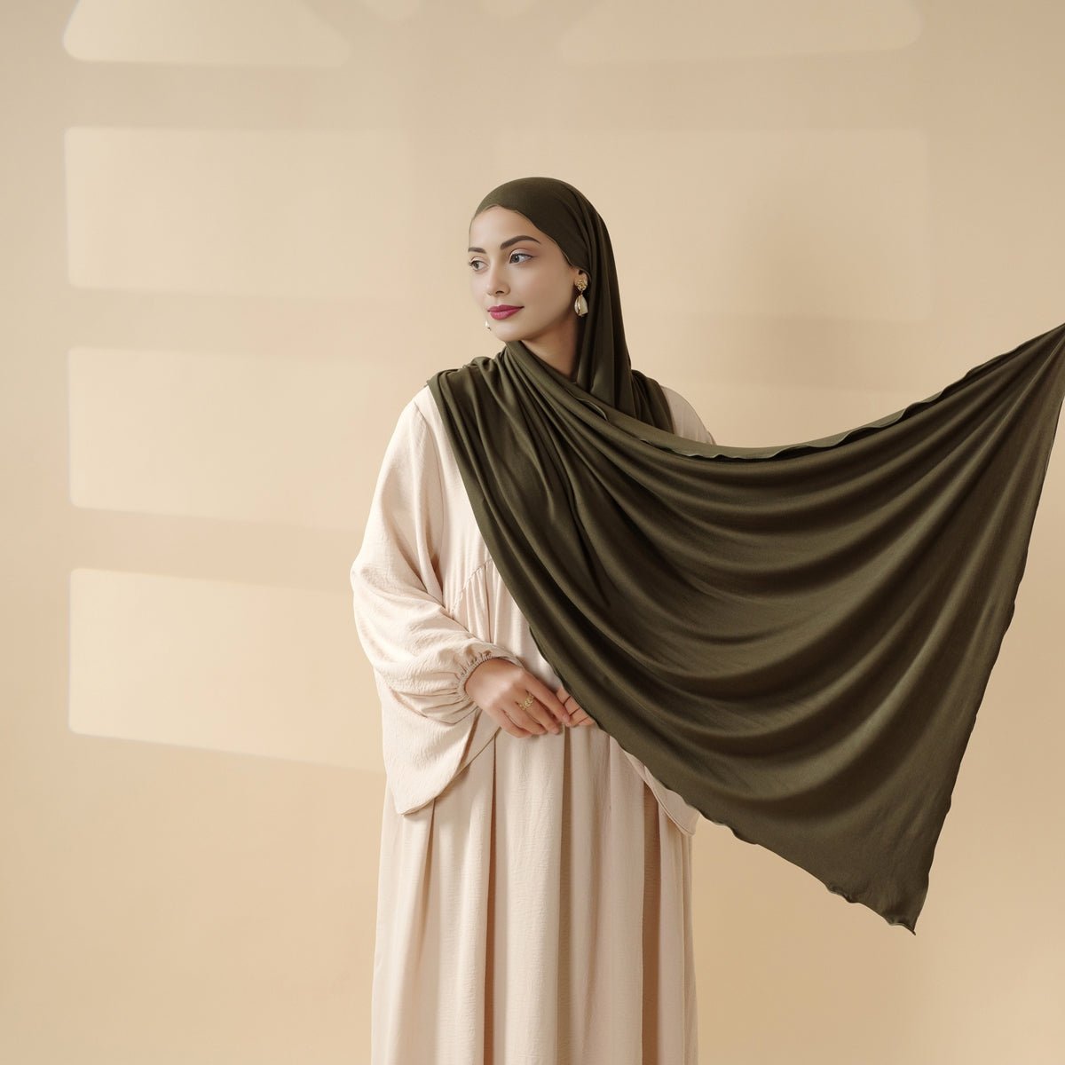 Mariam's Collection Perfect Hijab for Eid: Premium Modal Jersey Long Scarf – Soft, Breathable & Elegant in 8 Colors Shawl (MH105) — detail shot 7