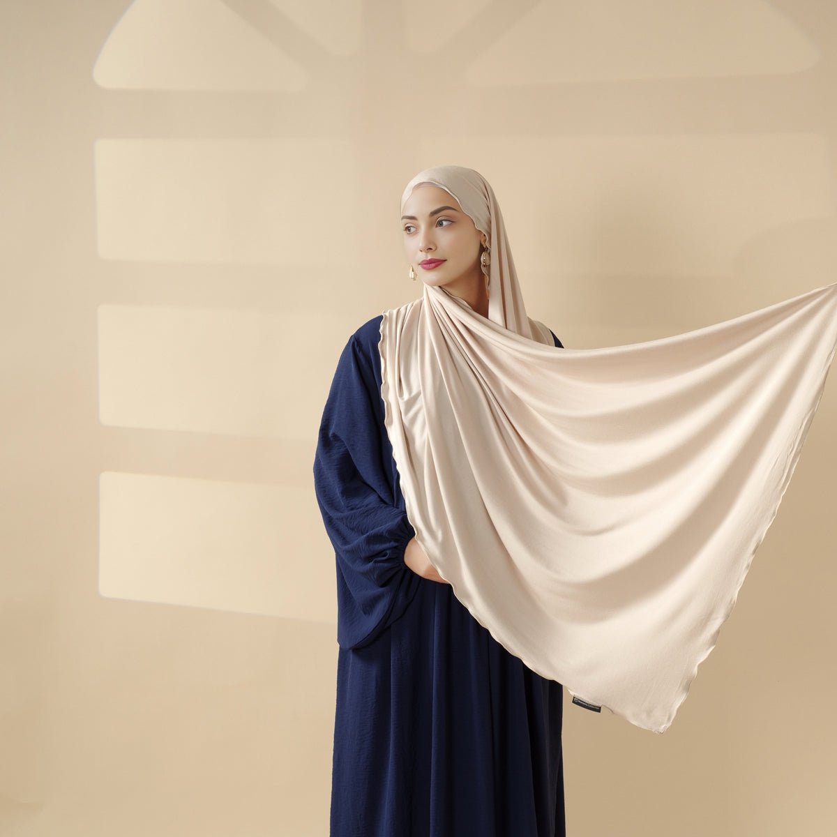 Mariam's Collection Perfect Hijab for Eid: Premium Modal Jersey Long Scarf – Soft, Breathable & Elegant in 8 Colors Shawl (MH105) — lifestyle worn / used context