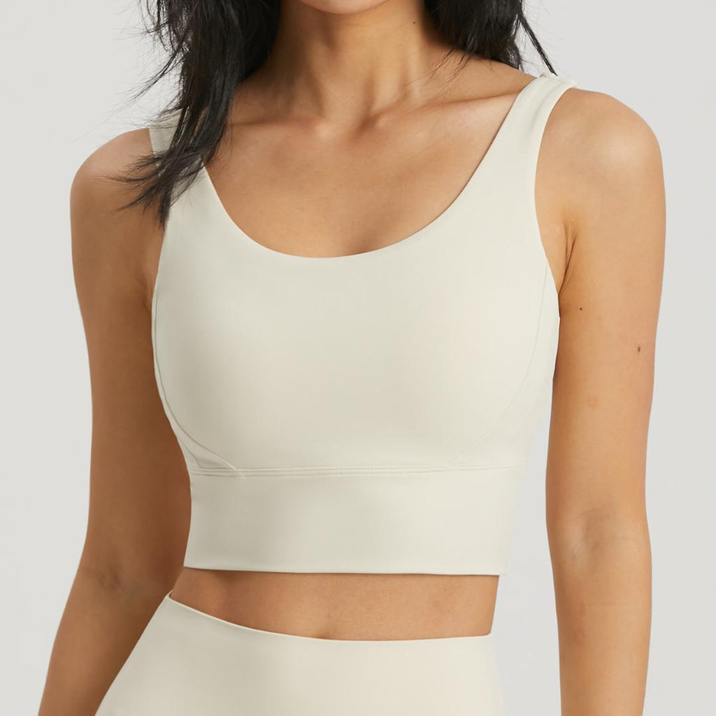 BLACKOUT BARBELL Omni Bra (Off White) — main product shot
