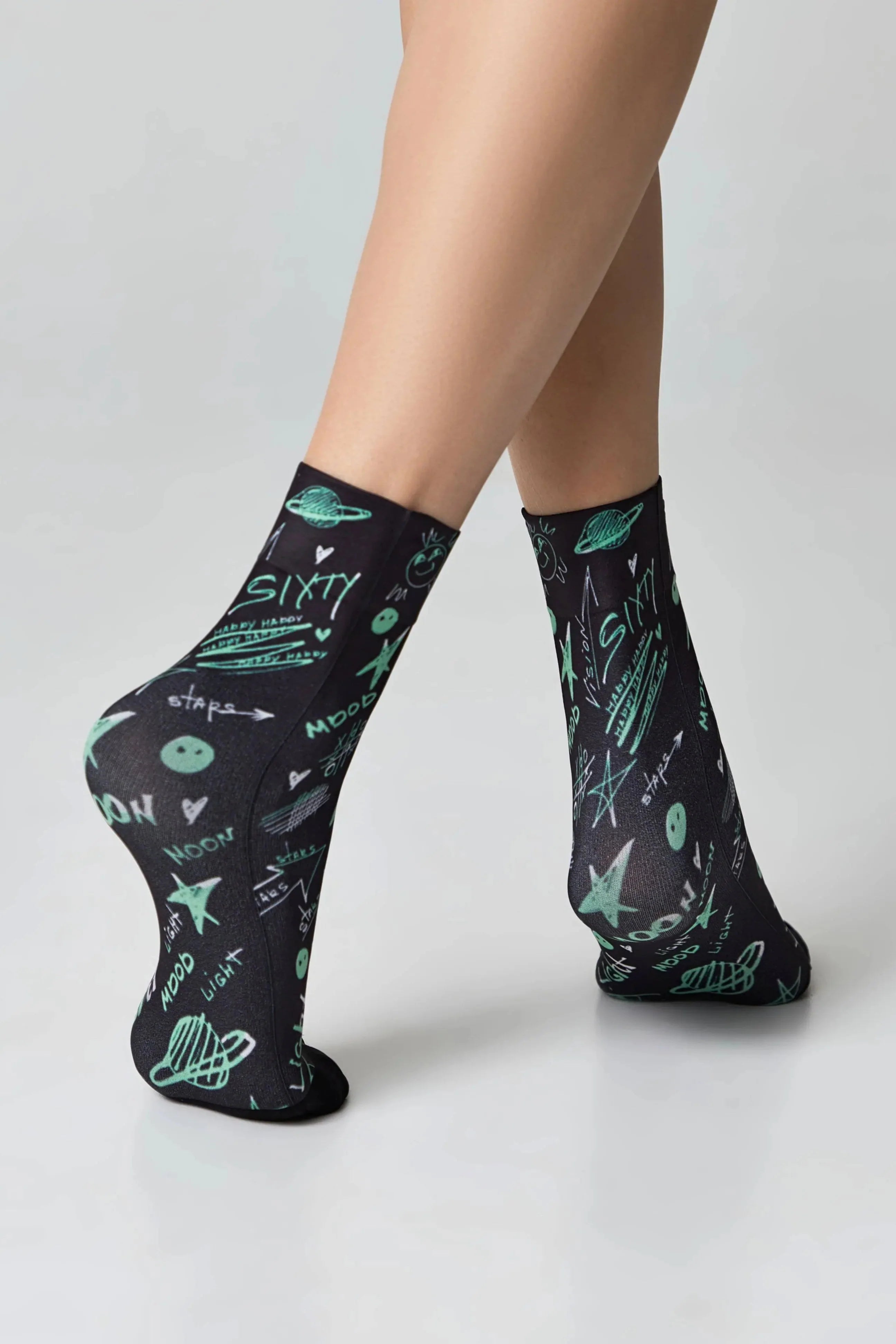 TheRanok.com Dense Socks Conte Fantasy 913 - Moon Pattern — lifestyle context