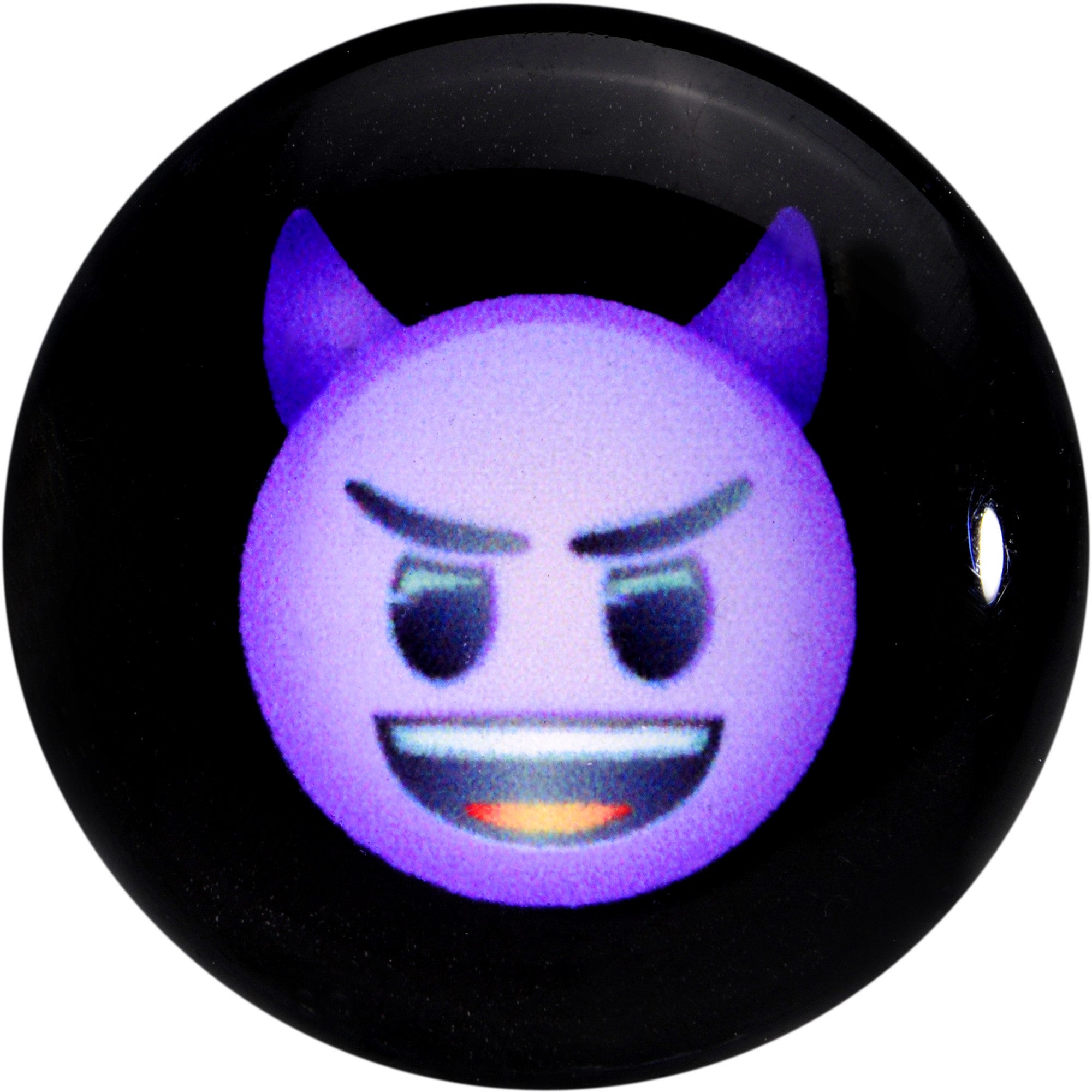 BodyCandy 7/16 Licensed Purple Devil emoji Acrylic Double Flare Plug Set — plug category context