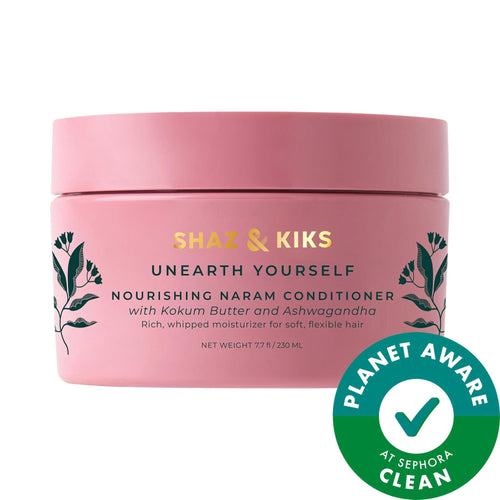 SHAZ & KIKS Nourishing Naram Conditioner: Softens, Strengthens & Protects Dry, Frizzy Hair with Kokum Butter & Ashwagandha - Vegan & Cruelty-Free