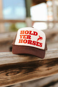 Wild Junkie Hold Yer Horses Trucker Hat — main product shot