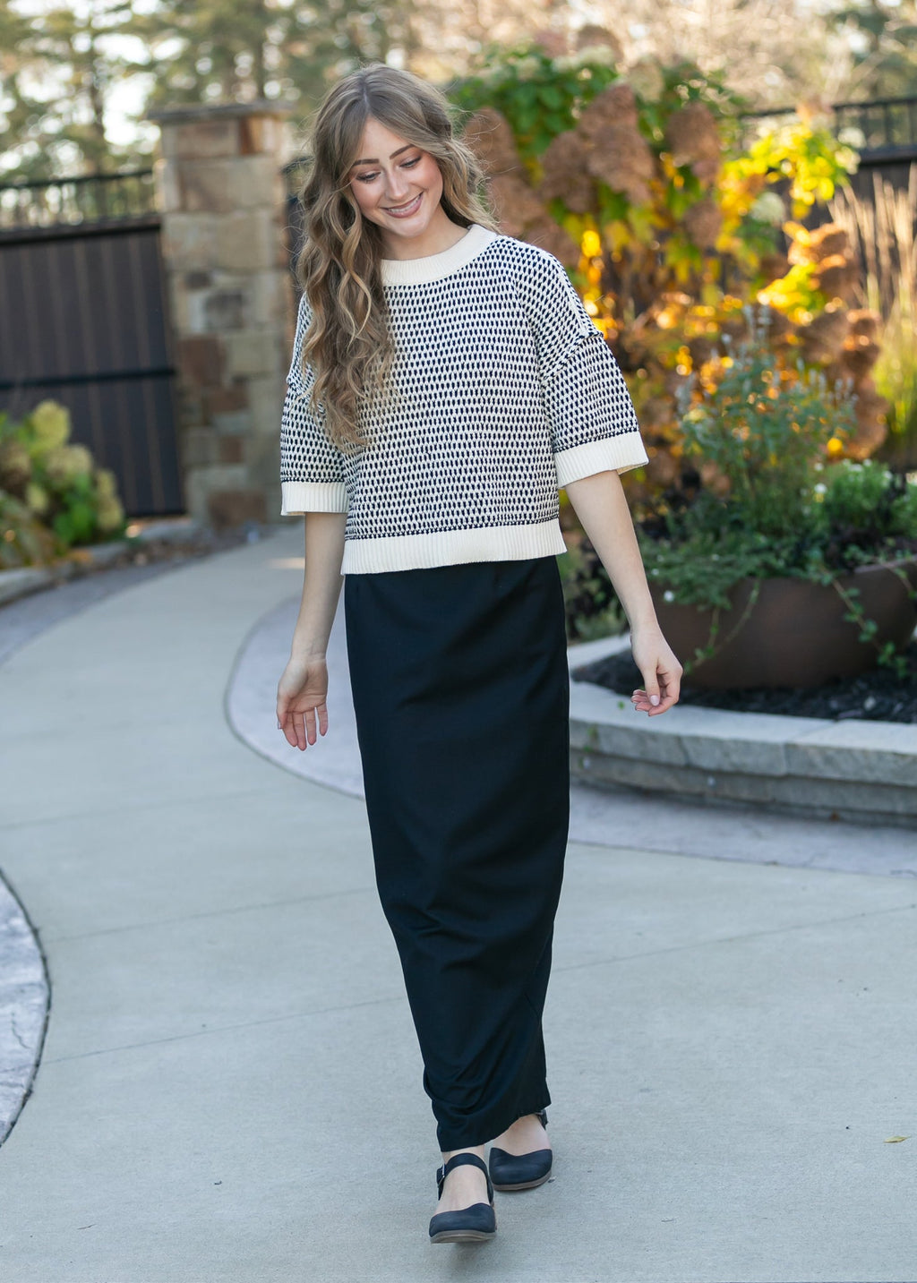 Inherit Co. Hollis Long Maxi Skirt — fabric or material detail