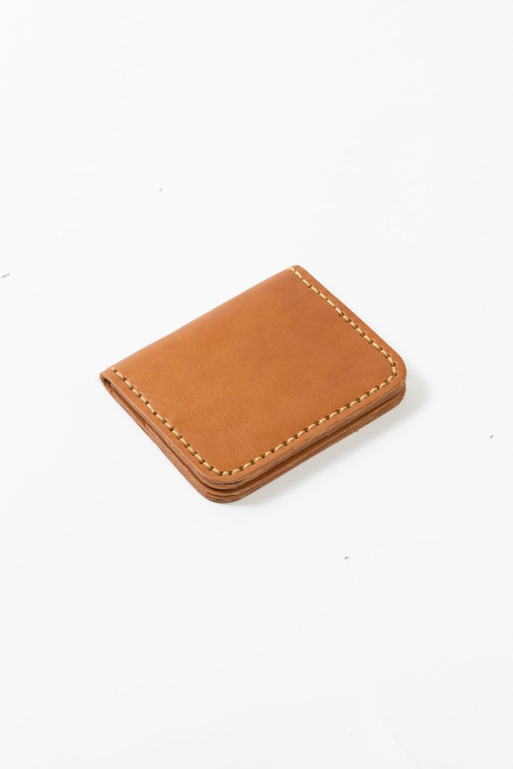 LOLA Y TULA Leather Cardholder Wallet Camel — side view