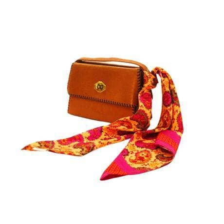 Darn Good Yarn Reusable Sari Silk Gift Wrap - 5-pack — product on model