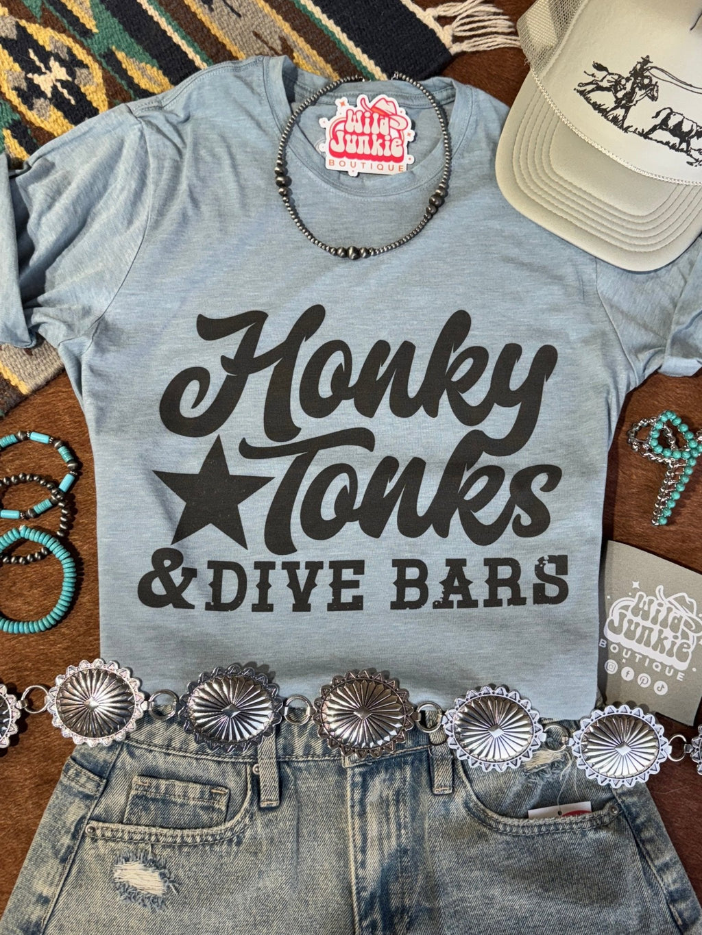 Wild Junkie Honky Tonks & Dive Bars Graphic Tee — main product shot