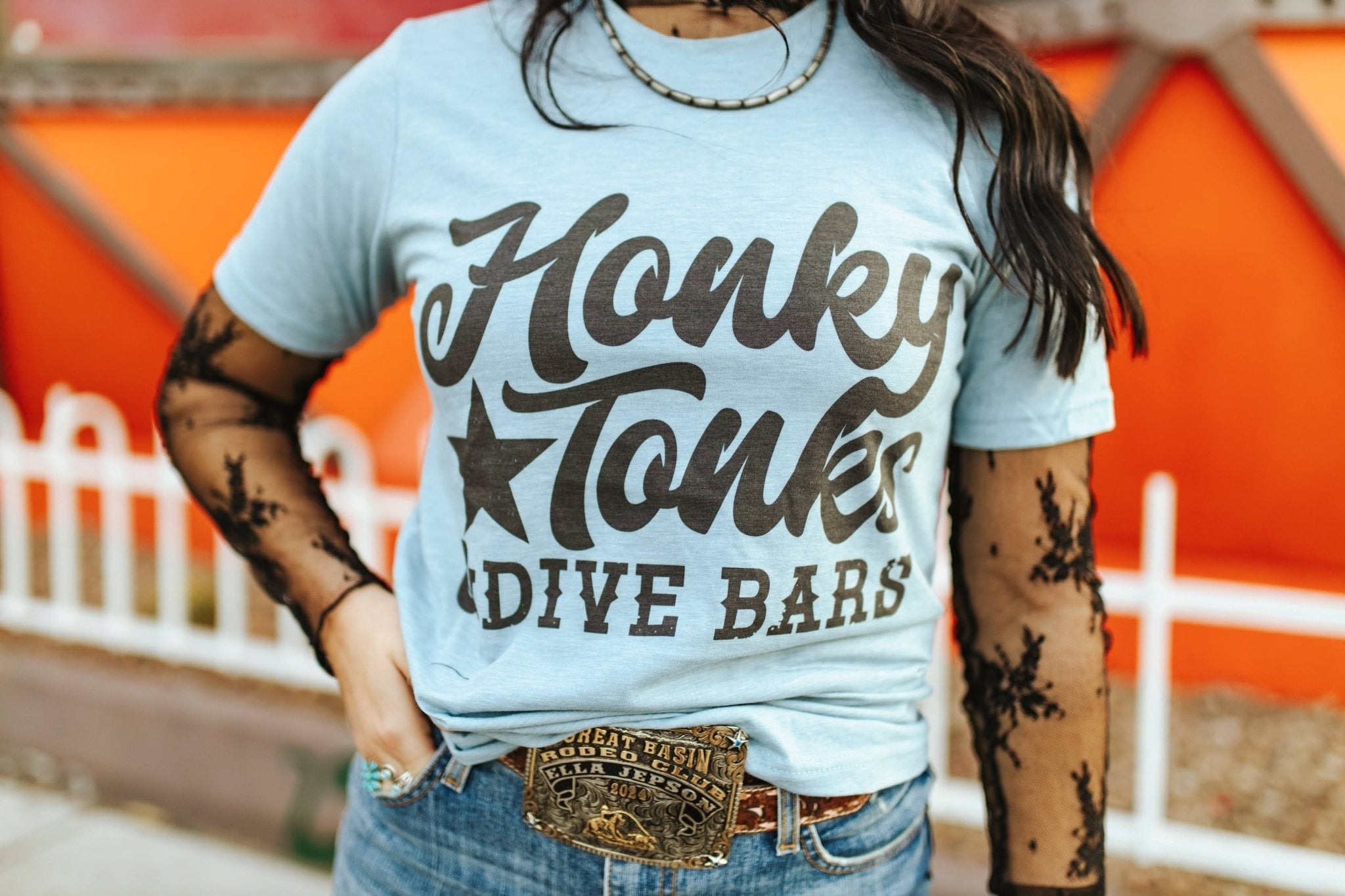 Wild Junkie Honky Tonks & Dive Bars Graphic Tee — side view
