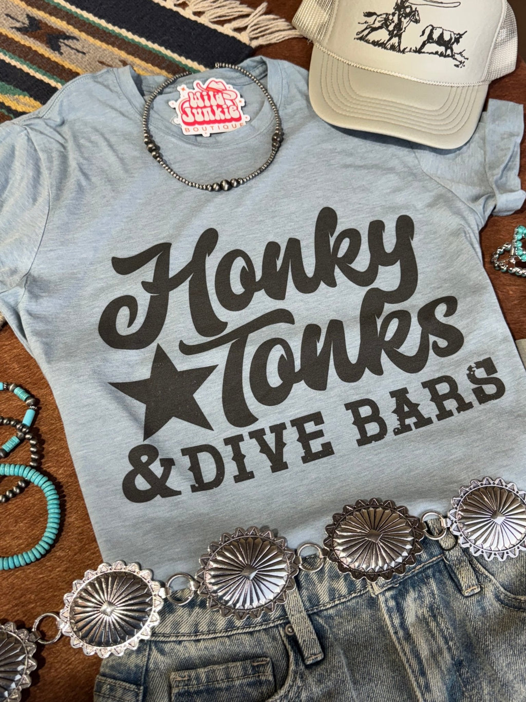 Wild Junkie Honky Tonks & Dive Bars Graphic Tee — alternative angle