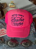 Wild Junkie Hoochie Coochie Neon Pink Trucker Hat — main product shot