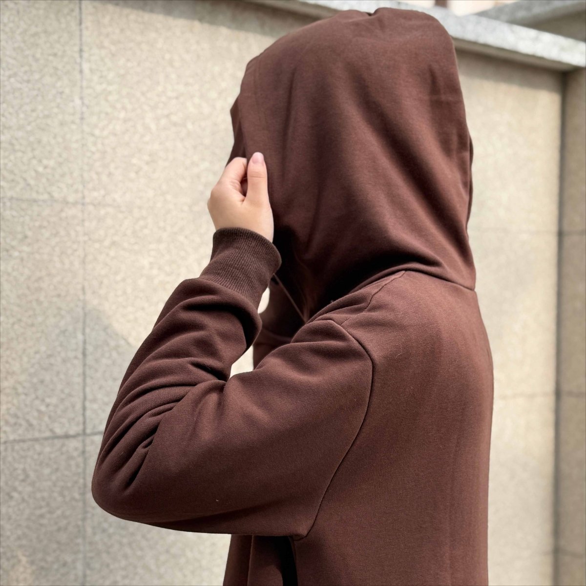 Mariam's Collection French Terry Hoodie Abaya With Pockets  (MA340) — feature highlight