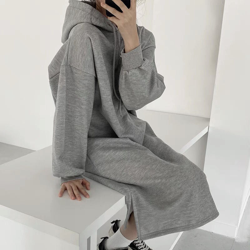 Mariam's Collection Mariam's Collection Hooded Pullover Long Sweatshirt (MS072) — construction detail