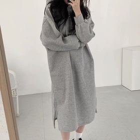 Mariam's Collection Hooded Pullover Long Sweatshirt (MS072)