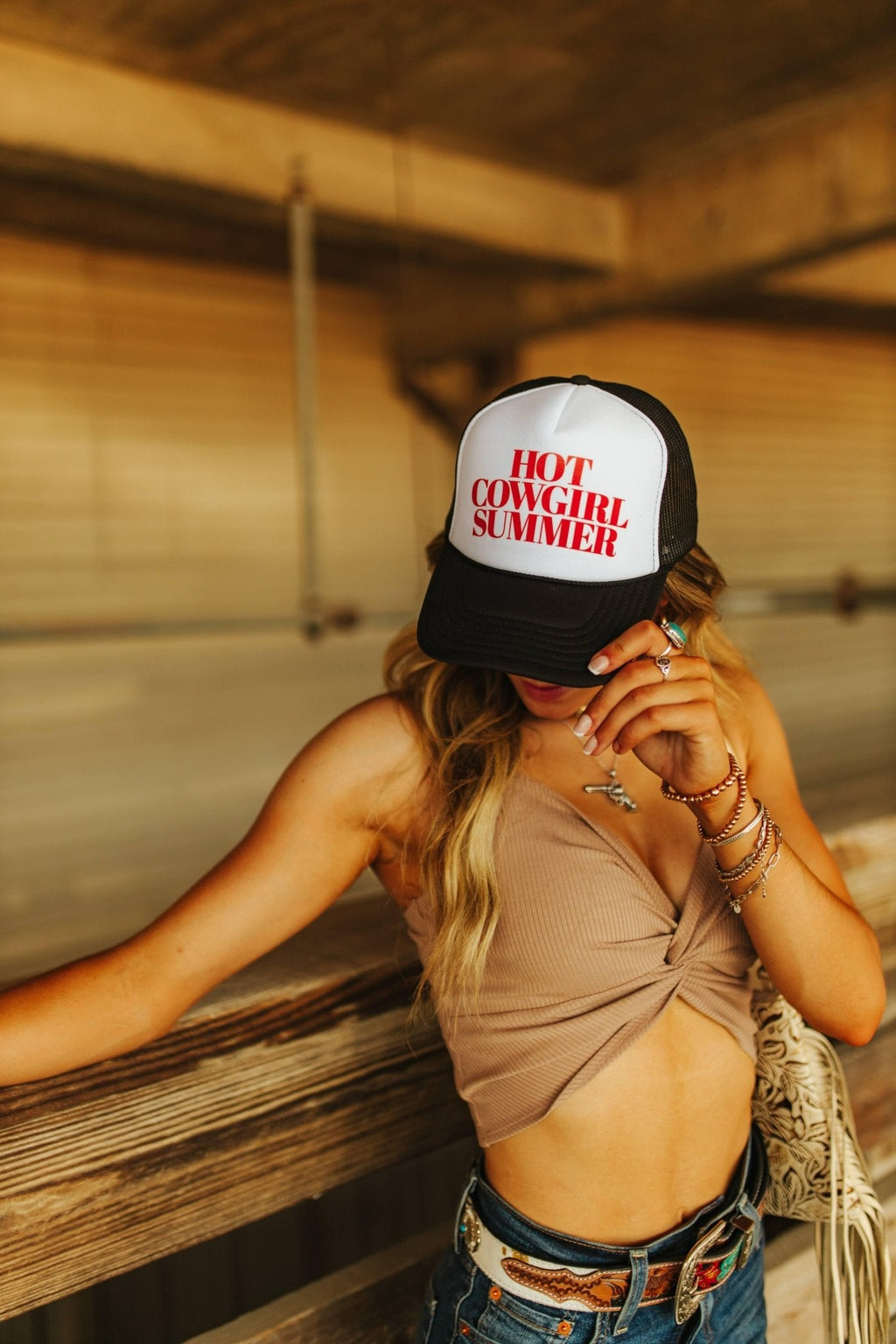 Wild Junkie Hot Cowgirl Summer Trucker Hat — main product shot