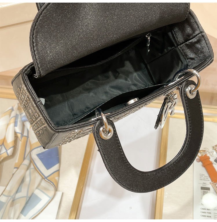 Mariam's Collection Hot diamond heavy industry high-end satin Princess Diana bag（MAC220） — comparison shot