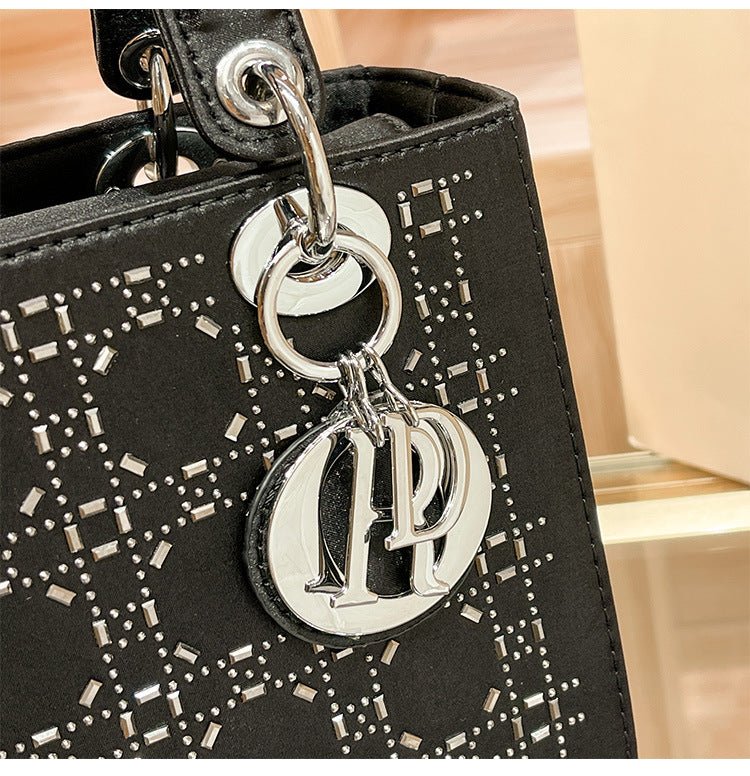 Mariam's Collection Hot diamond heavy industry high-end satin Princess Diana bag（MAC220） — lifestyle context