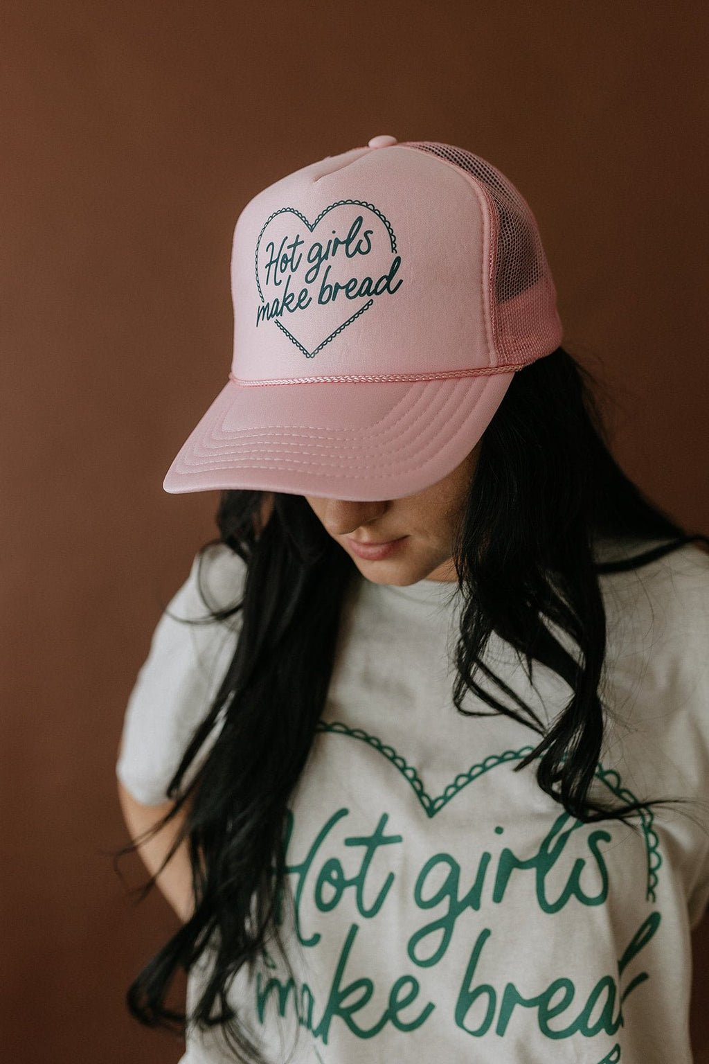 Wild Junkie Hot Girls Make Bread Trucker Hat — main product shot