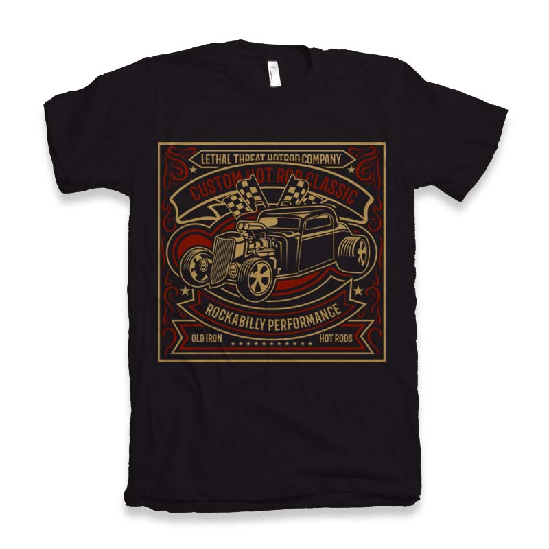 Spun Bamboo Hot Rod Men's Bamboo Viscose/Organic Cotton Short Sleeve Graphic T-Shirt — lifestyle context