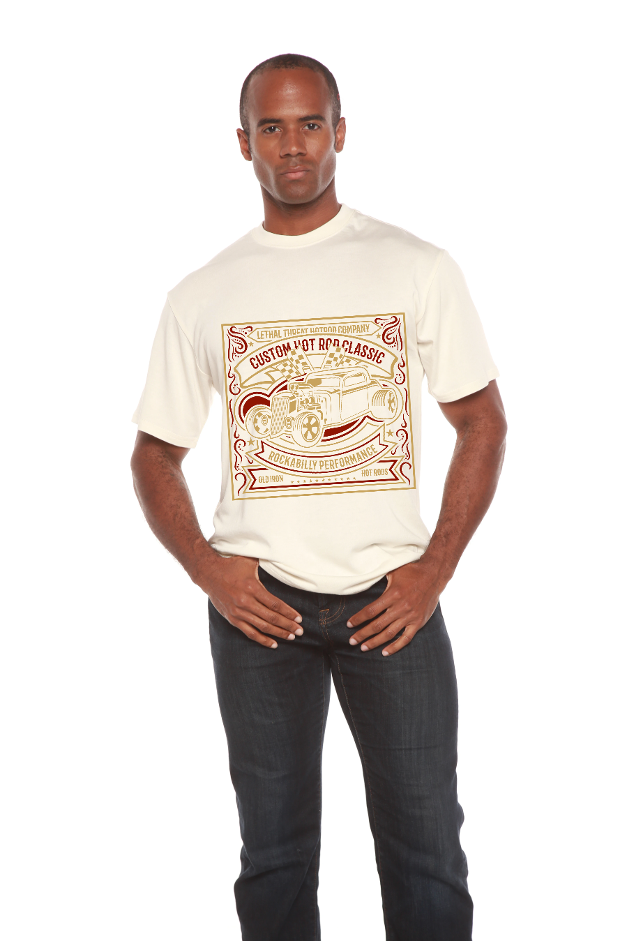 Spun Bamboo Hot Rod Men's Bamboo Viscose/Organic Cotton Short Sleeve Graphic T-Shirt — main product shot