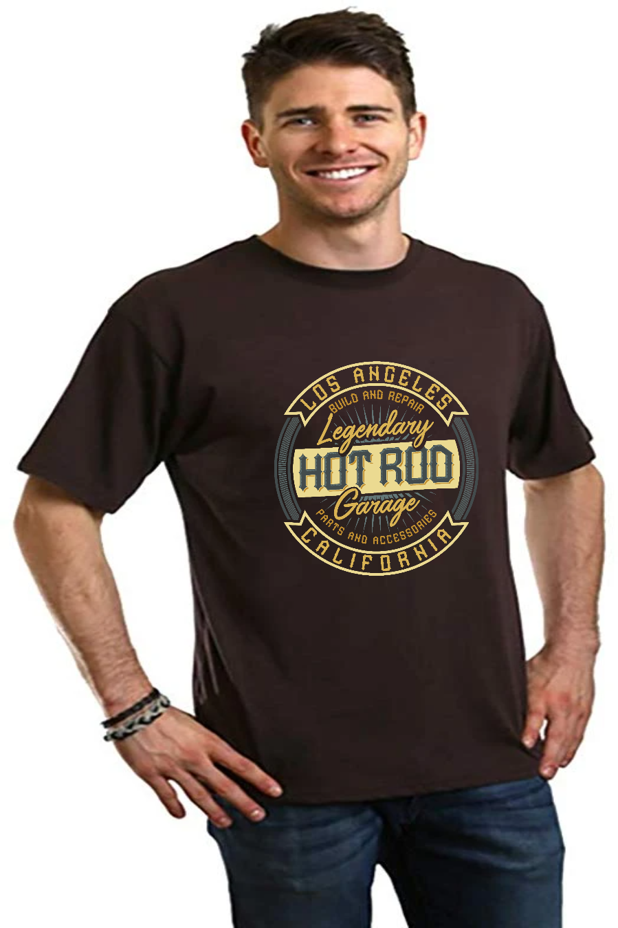 Spun Bamboo HOT ROO Men's Bamboo Viscose/Organic Cotton Short Sleeve Graphic T-Shirt — packaging