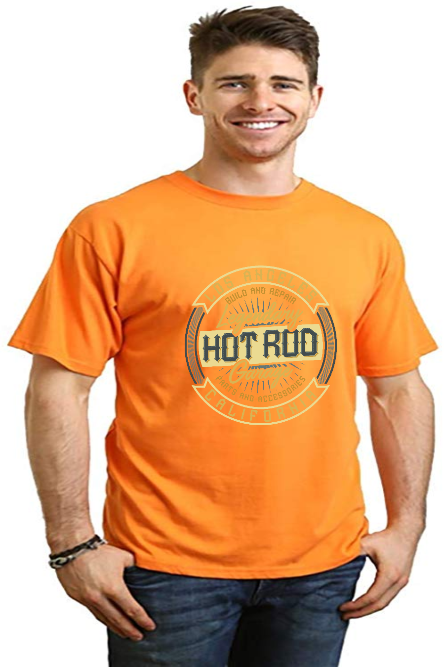 Spun Bamboo HOT ROO Men's Bamboo Viscose/Organic Cotton Short Sleeve Graphic T-Shirt — comparison shot