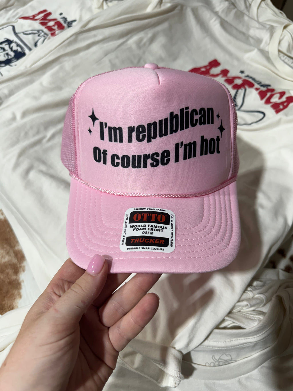 Wild Junkie Hot Republican Trucker Hat — main product shot