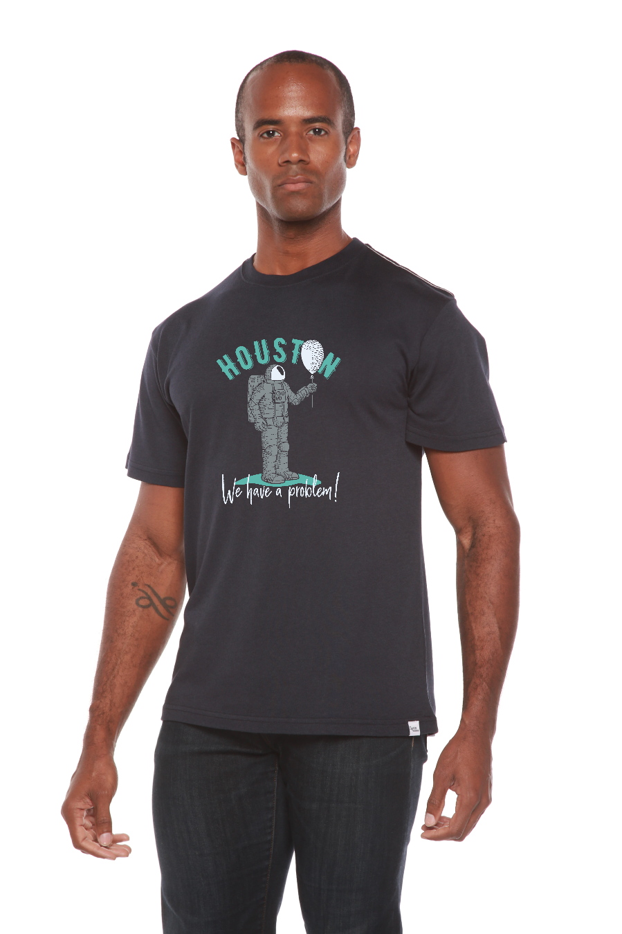 Spun Bamboo HOUSTON Men's Bamboo Viscose/Organic Cotton Short Sleeve Graphic T-Shirt — lifestyle context