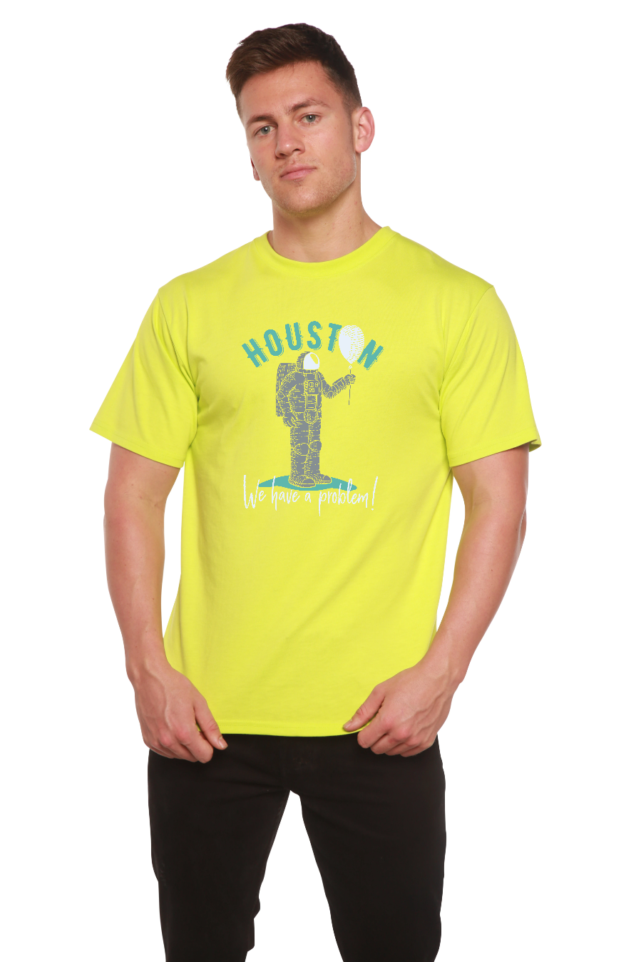 Spun Bamboo HOUSTON Men's Bamboo Viscose/Organic Cotton Short Sleeve Graphic T-Shirt — main product shot
