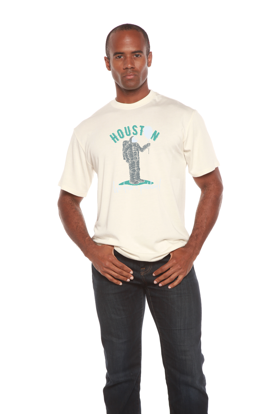 Spun Bamboo HOUSTON Men's Bamboo Viscose/Organic Cotton Short Sleeve Graphic T-Shirt — comparison shot