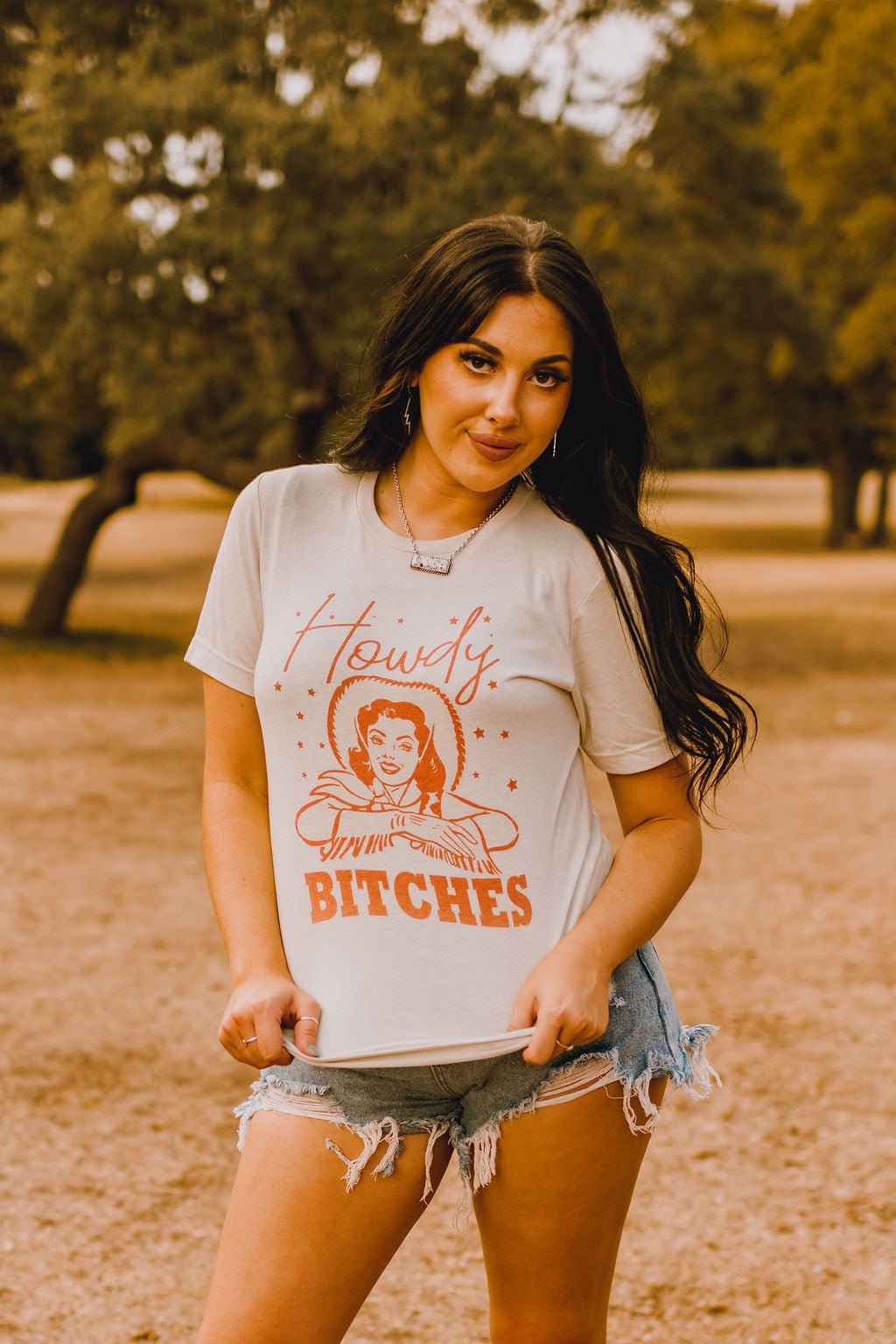 Wild Junkie Howdy Bitches Western Graphic Tee — main product shot