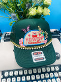 Coco & Rho Howdy Sweetie Charmed V3- Trucker Hat Dark Green — main product shot