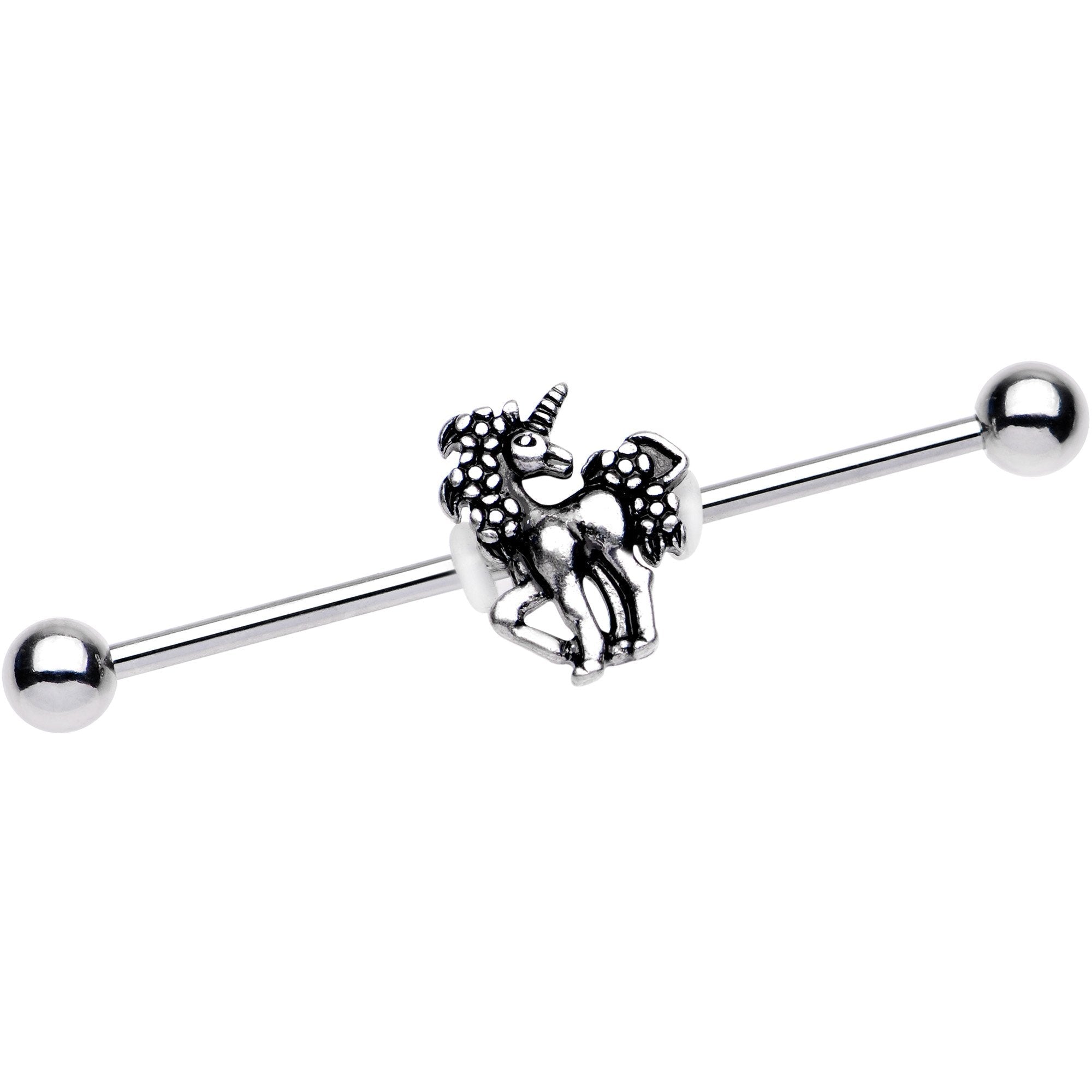 BodyCandy 14G Magical Unicorn Industrial Barbell 38mm — main product shot