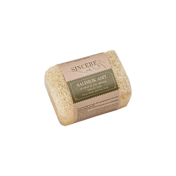 Sincere Salicylic Acid & Loofah Exfoliating Soap - 120g Natural Acne Treatment & Deep Pore Cleansing Soap Bar